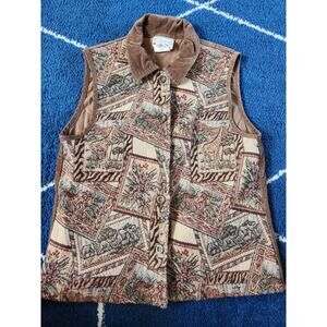 Vintage Company Collection Petite Safari Women's Vest- Sm